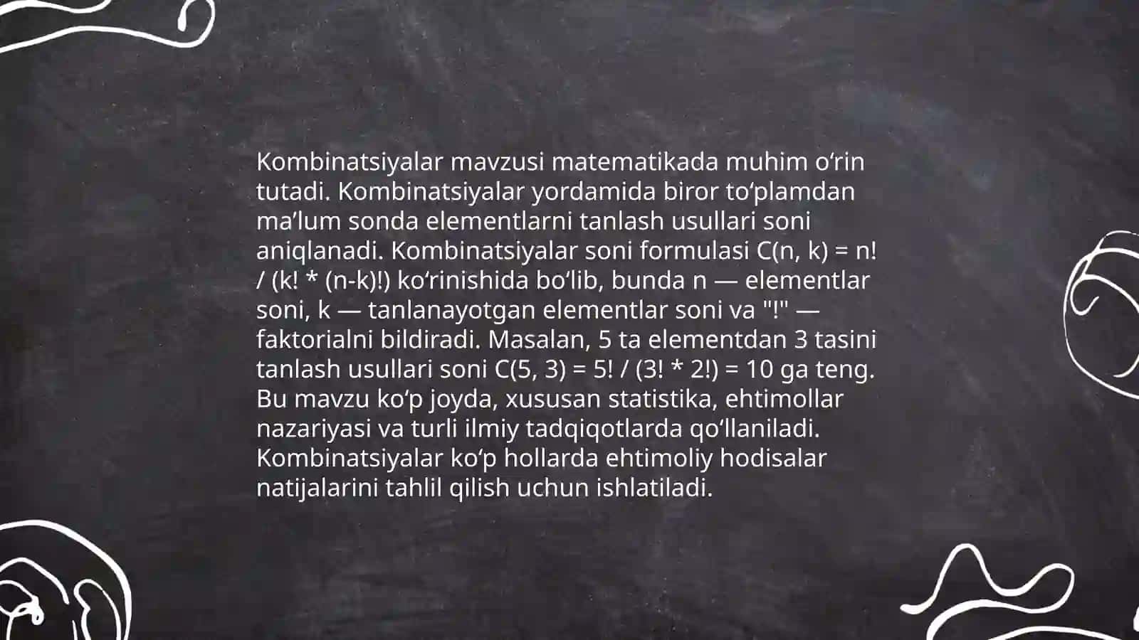 Qiziqarli kombinatorika 4