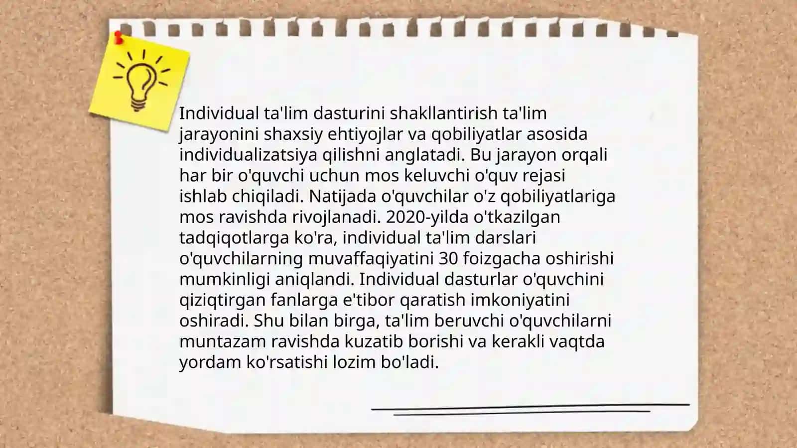Taʼlimning Universal Dizayni va Individual Taʼlim Dasturi 4