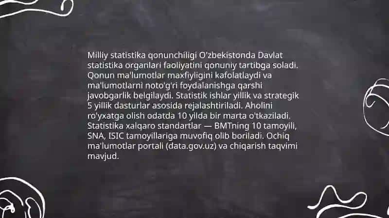 O'zbekiston davlat statistikasi va xalqaro statistika 4