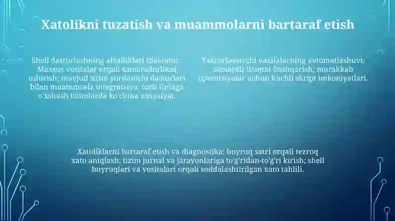 Qobiq dasturlar bilan ishlash afzalliklari 4