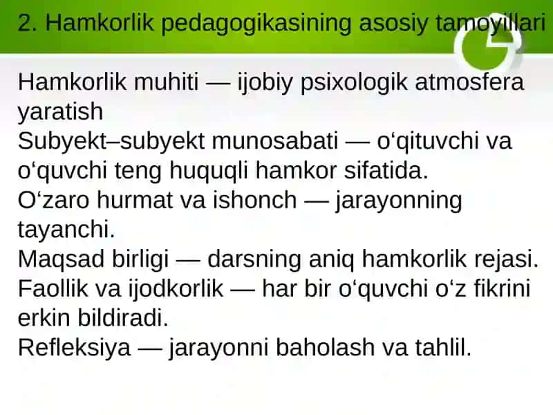 Hamkorlik pedagogikasining kontseptual g‘oyalari 4