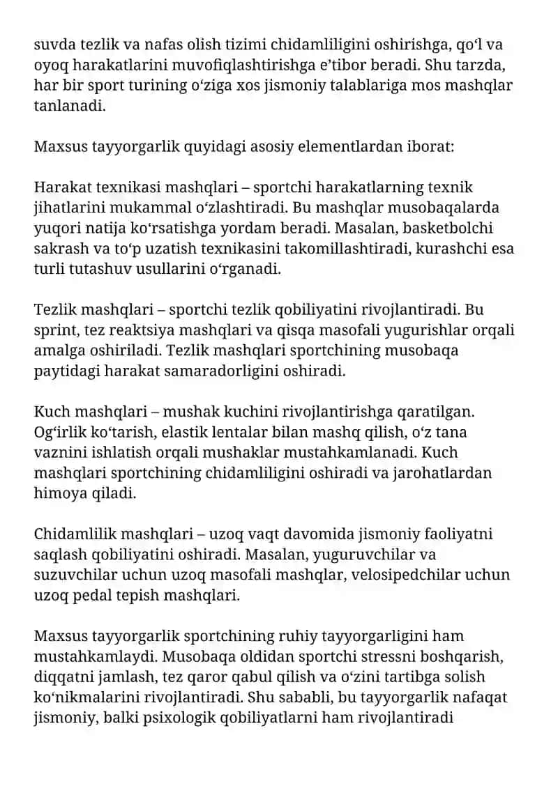 Jismoniy tayyorgarlik turlari 4