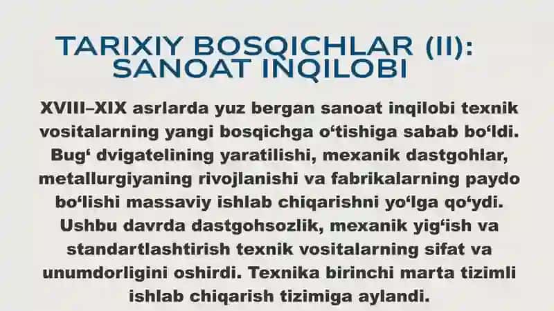 TEXNIK VOSITALARNI RIVOJLANISH TENDENSIYASI 4