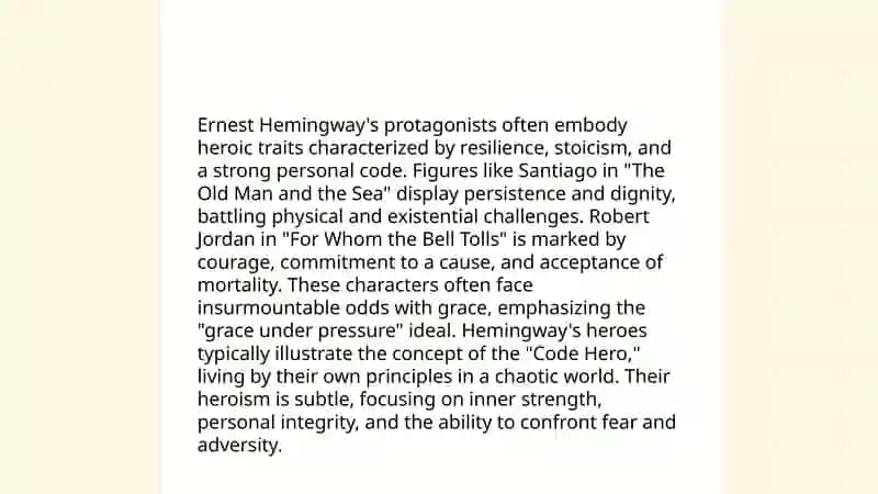 the reflection of heroism in the novels of ernest Hemingway 4