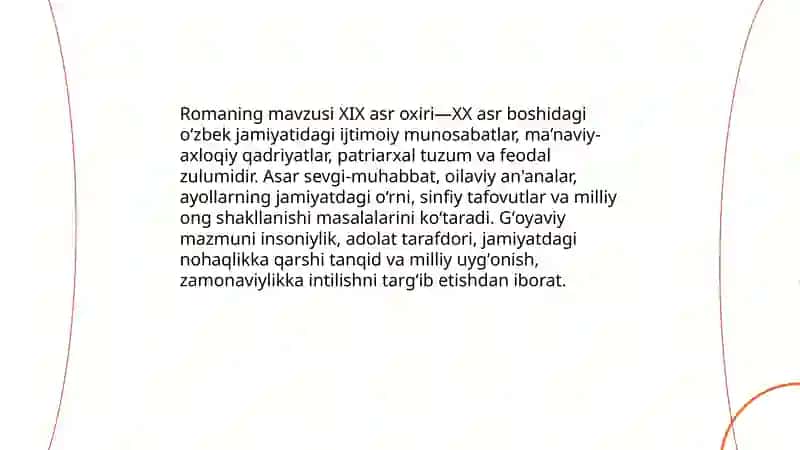 "Oʻtgan kunlar" asari haqida 4