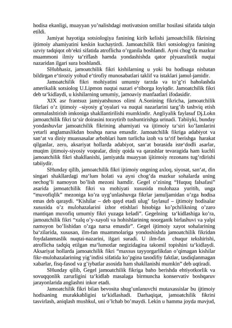 Jamoatchilik fikri sotsiologiyasi 4