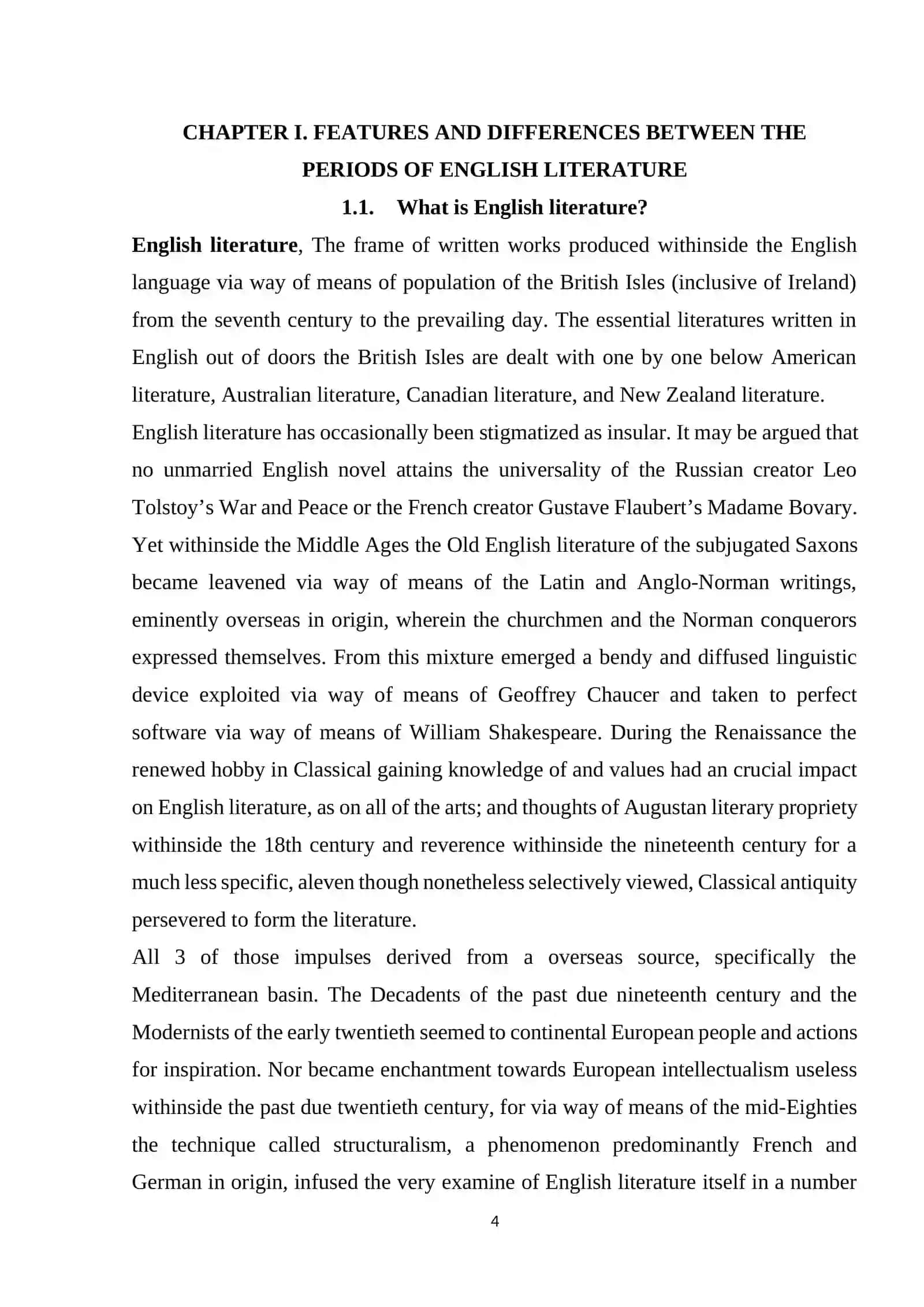 GENERAL INFORMATION ABOUT ENGLISH LITERATURE 4