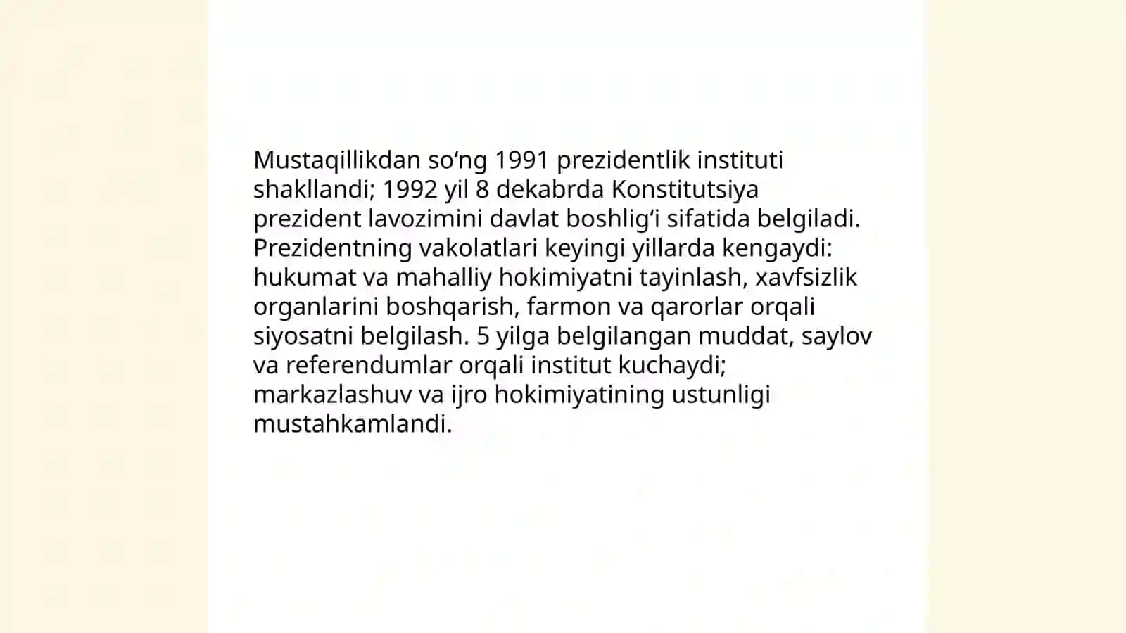 Mustaqillik yillarida davlat boshqaruvi 4
