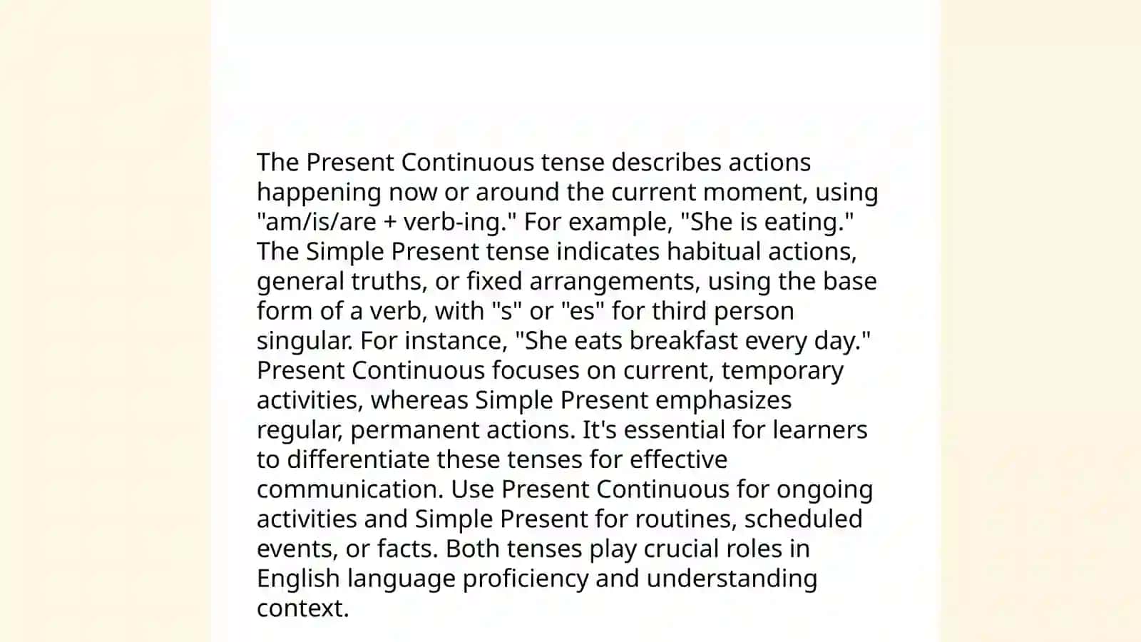 Present Continuous tens 4