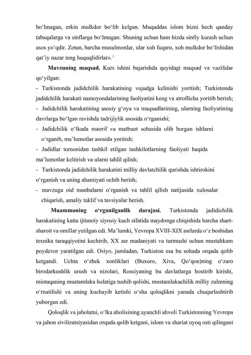 TURKISTONDA JADIDCHILIK HARAKATINING VUJUDGA KELISHI VA JADIDLARNING FAOLIYATI 4