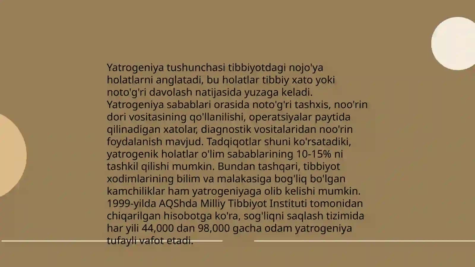 Hozirgi zamon tibbiyotida yatrogeniya muammolari 4