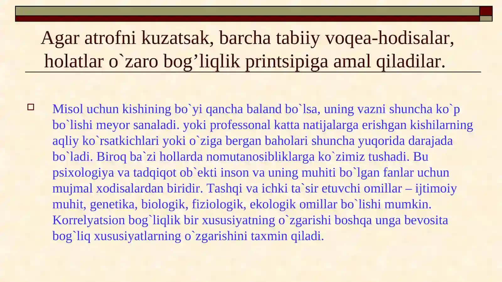КОRRЕLYATSION TAHLIL MЕZОNLARI 4