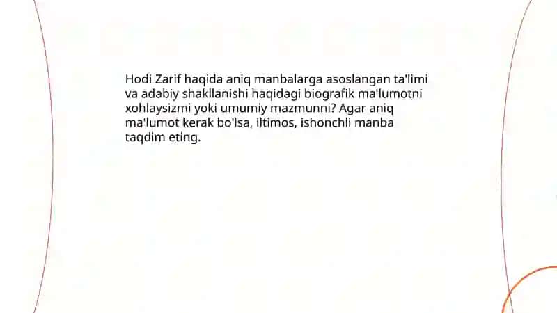 Hodi Zarif hayoti va ijodiy faoliyati 4