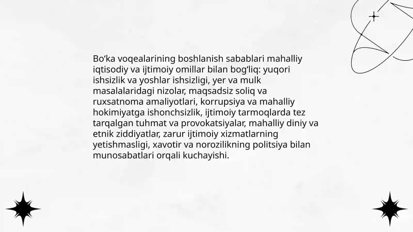 Fargʻona Boʻka Parkent voqealari 4