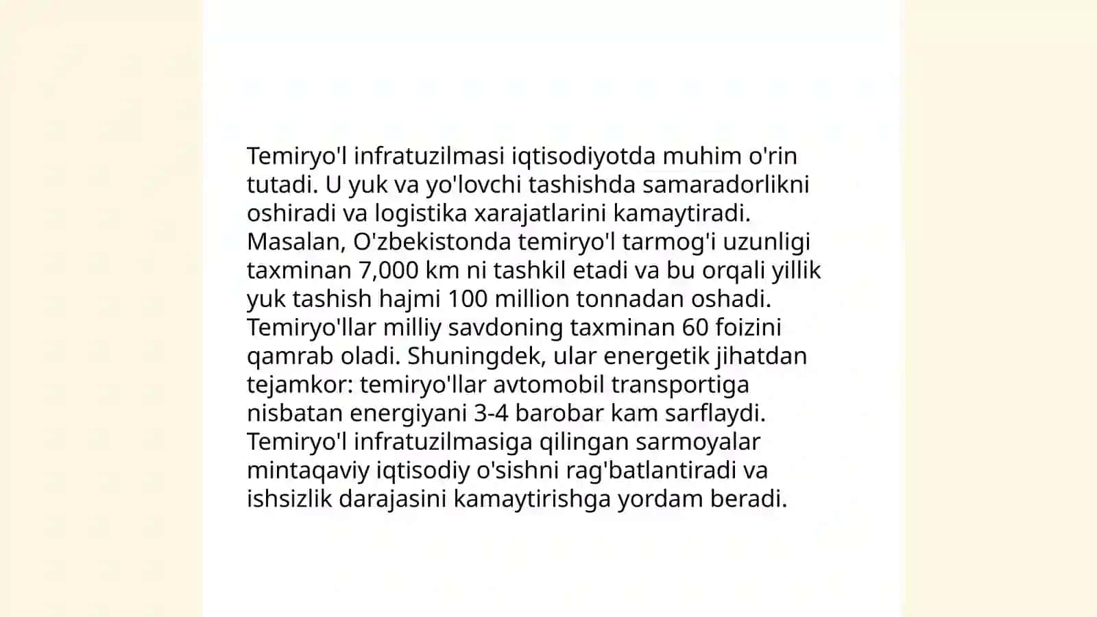 Temiryo'l transportining moddiy-texnik bazasi 4