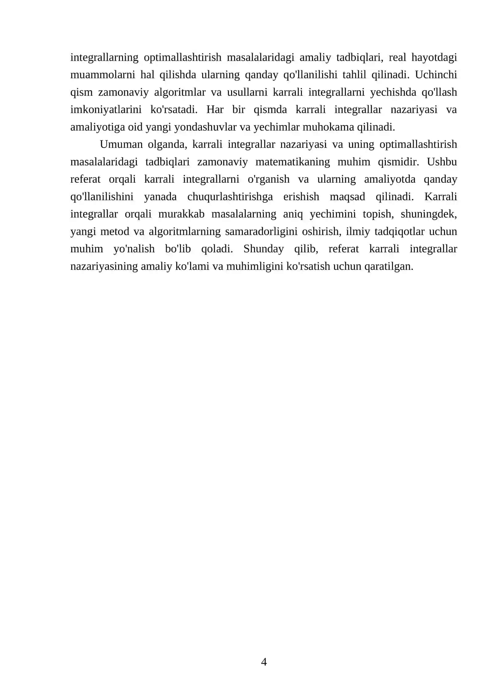 Karrali integrallarning optimallashtirish masalalaridagi tadbiqlari 4