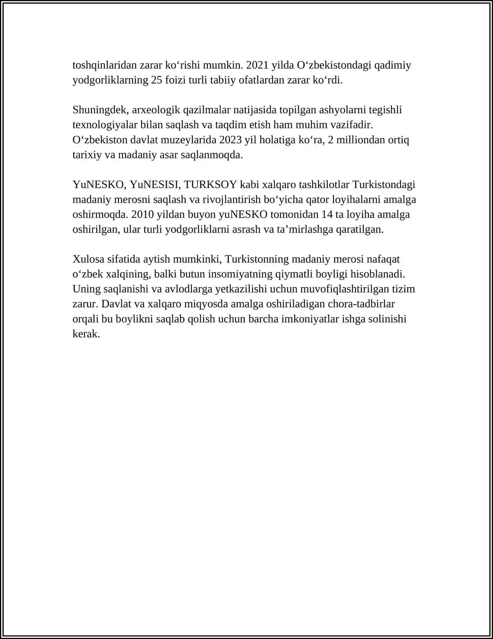 1917–1924 YILLARDA TURKISTON O‘LKASIDA MUZEYLARNING TASHKIL QILINISHI VA ULARNING FUNKSIYALARI HAMDA FAOLIYATI 4