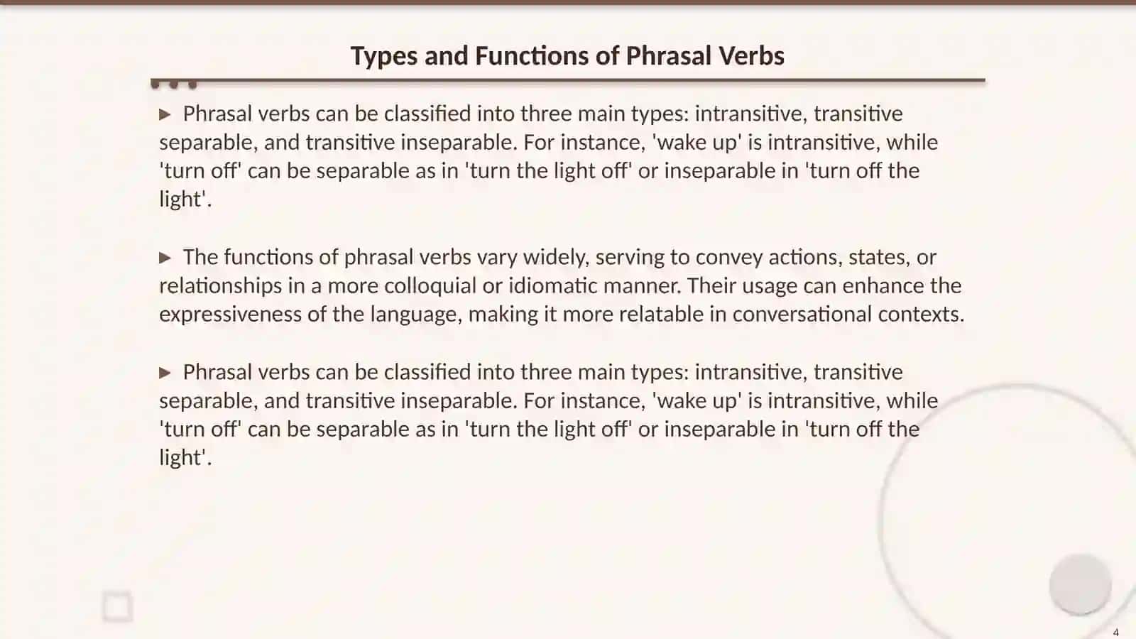 Phrasal Verbs in English 4