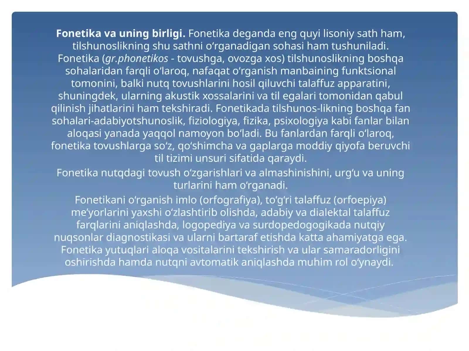 FONETIKA VA FONOLOGIYANING ONA TILINING VAKALIZM VA KONSANTALIZM 4