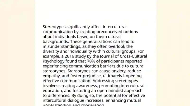 The problem of stereotypes in intercultural communication 4