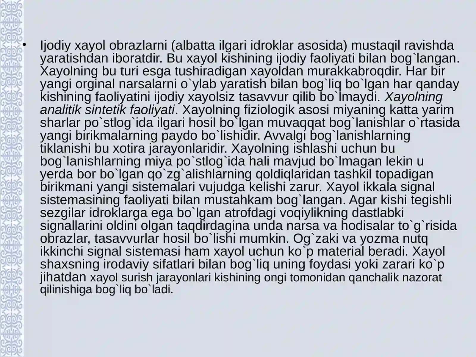 Kichik maktab yoshi davrida tafakkur va xayol 4