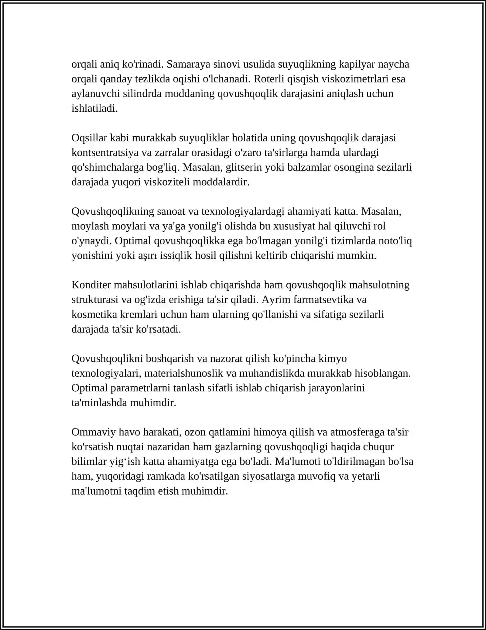 SUYUQLIK VA GAZLAR HARAKATI 4