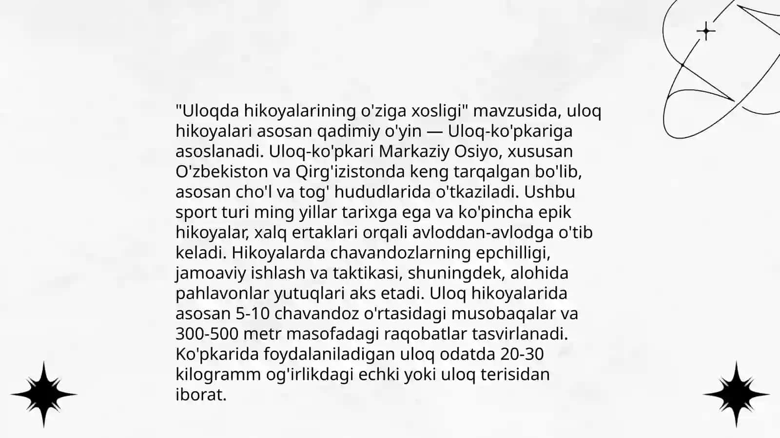 Uloqda, jinlar bazmi hikoyalari tahlili 4