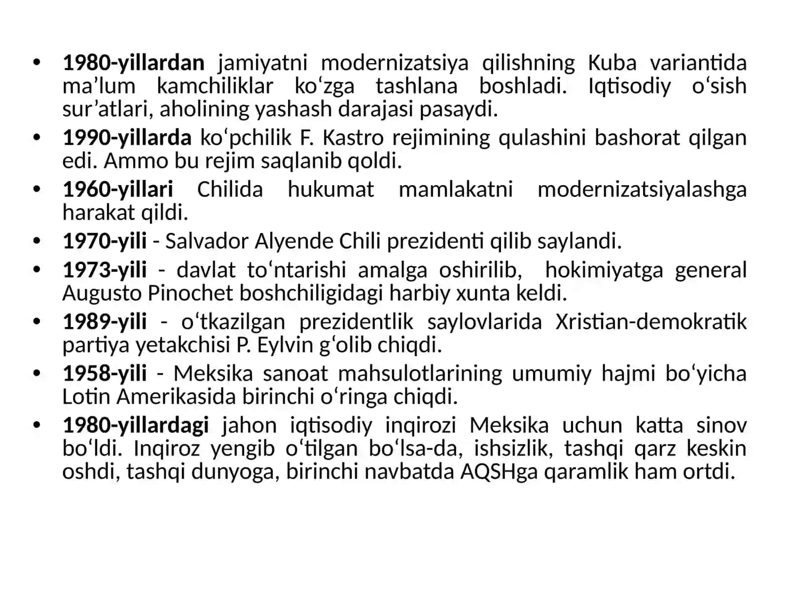 1946-1991-yillarda Lotin Amerikasi mamlakatlari 4