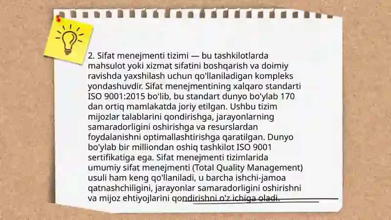 Sifatni nazorat qilish usullari 4