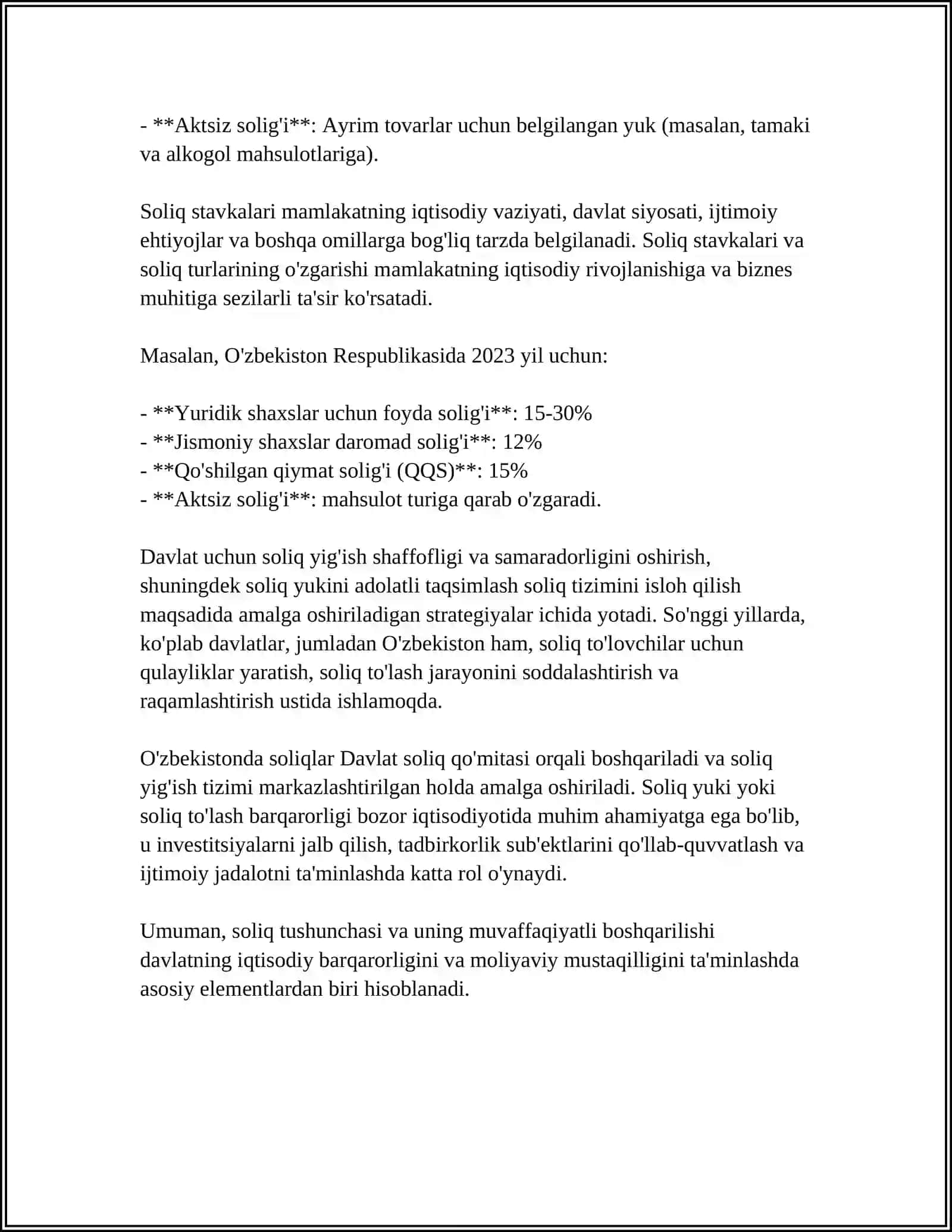 Soliq tushunchasi 4