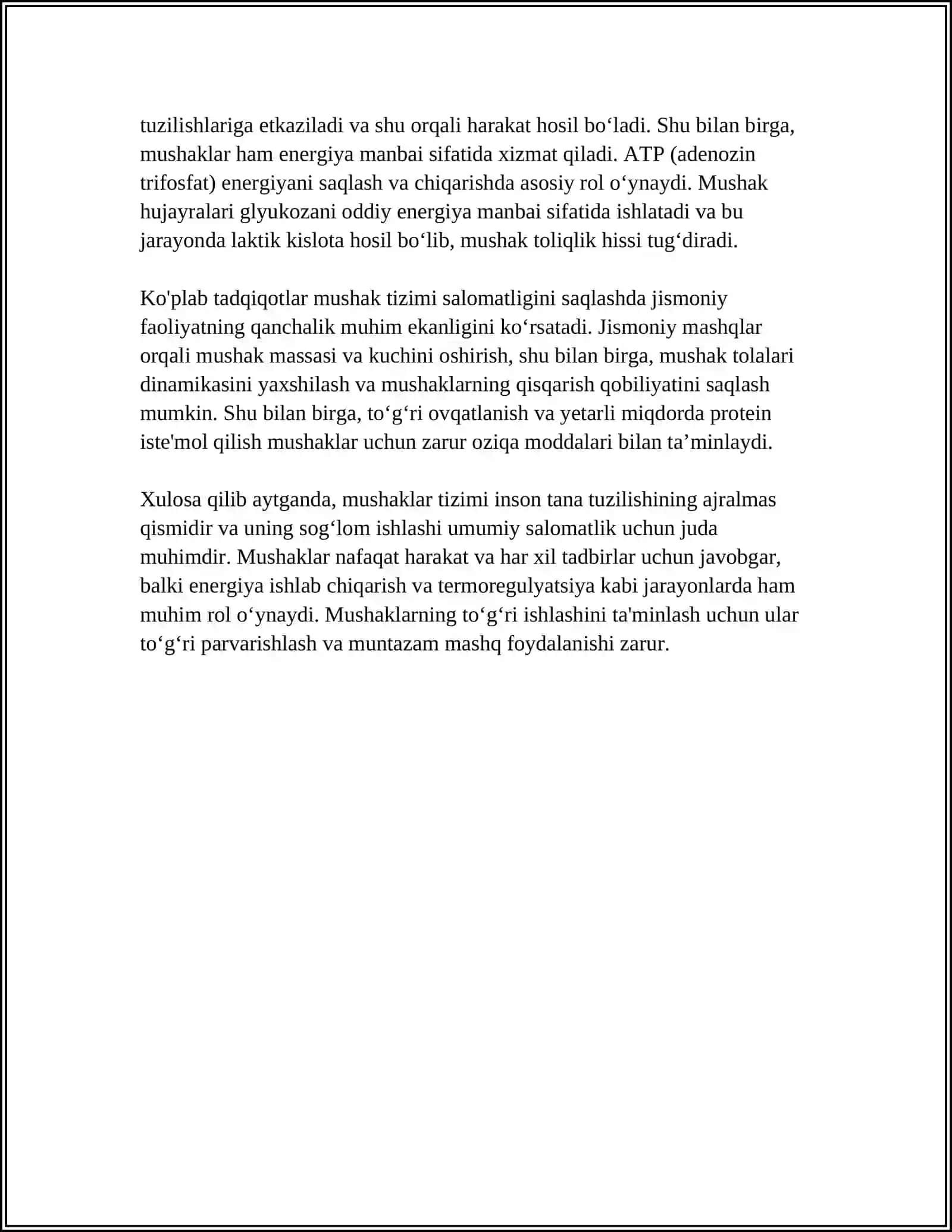 MUSHAKLAR TIZIMI 4