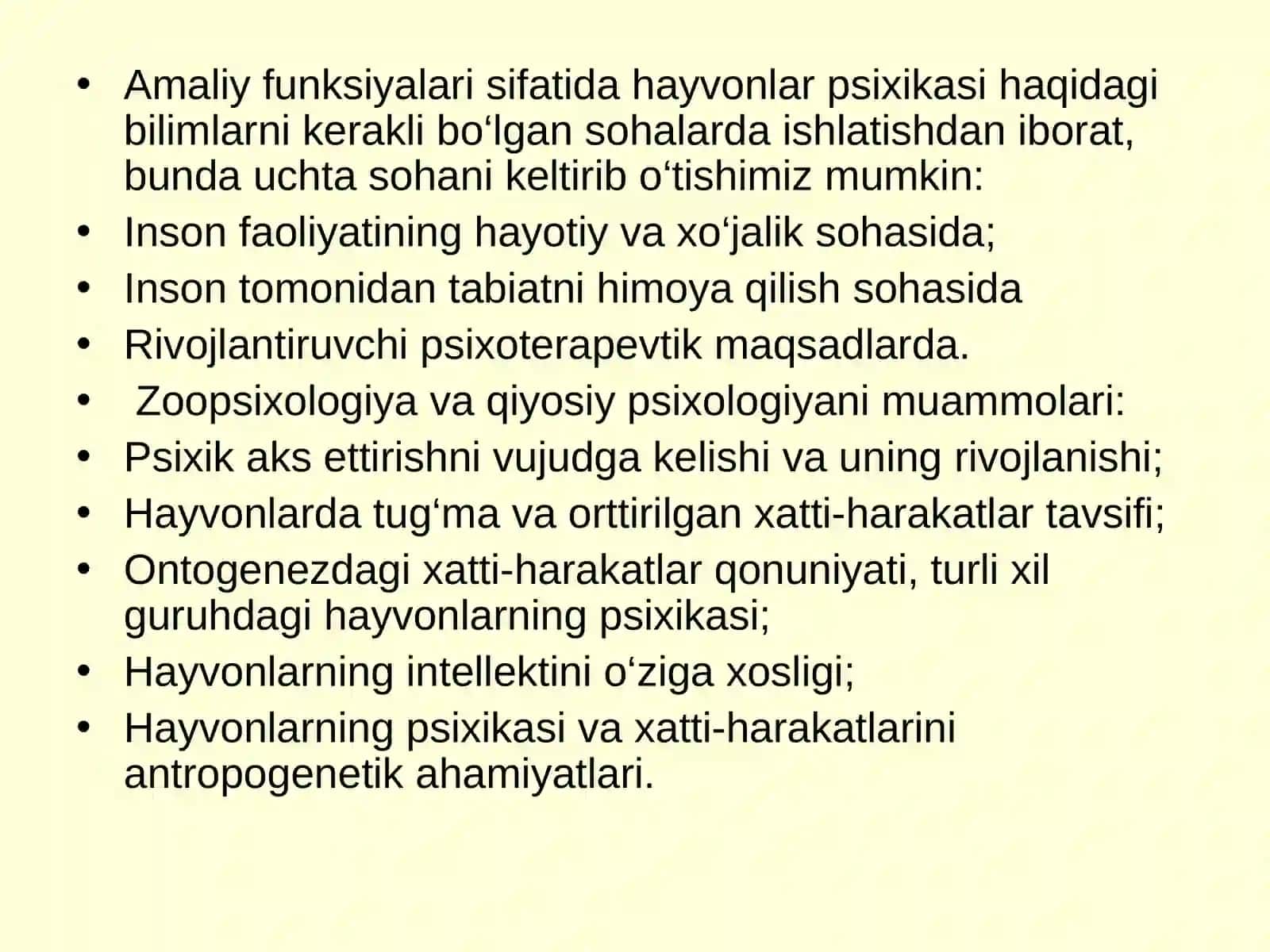 HAYVONLAR PSIXIK FAOLIYATINING UMUMIY TAVSIFI 4