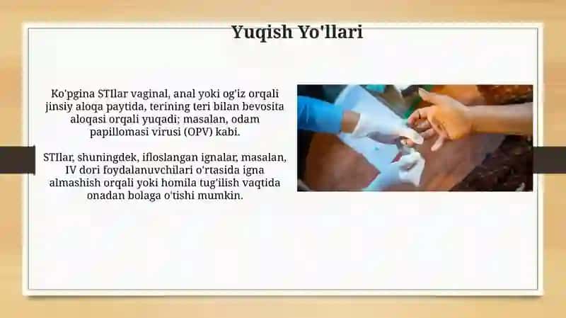 Jinsiy yoʻl bilan tarqaladigan infeksiyalar 4