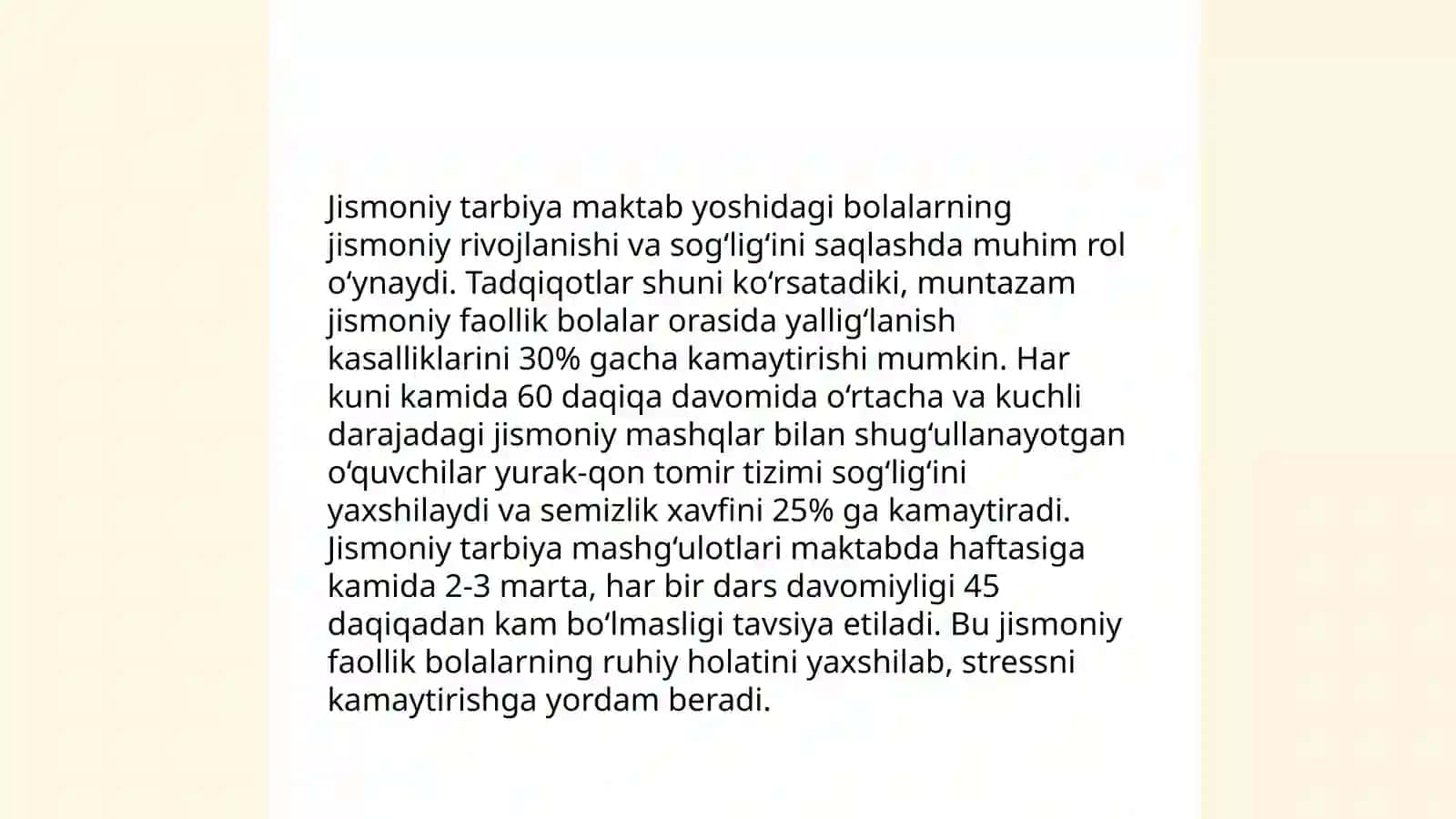 Jismoniy tarbiya darslari 4