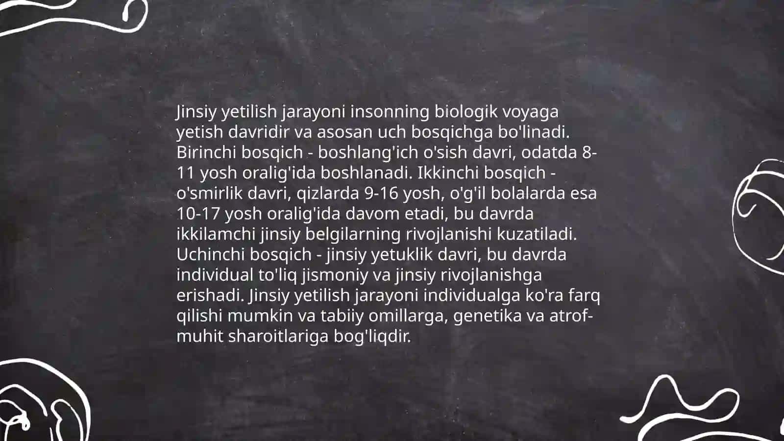 O'smirlik davrida gormonal o'zgarishlar 4