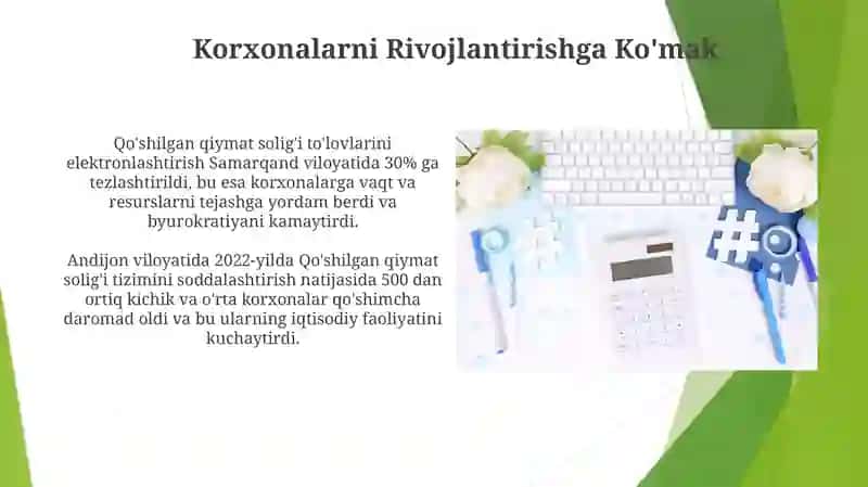Qo'shilgan Qiymat Soligi imtiyozlari 4