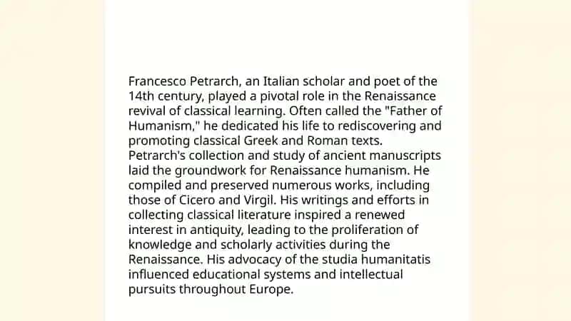 Petrarch as the Father of Humanism 4