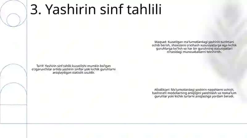 Yashirin Tasniflarni Òlchash 4
