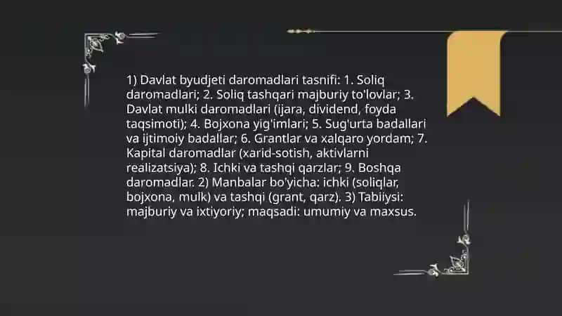 Davlat byudjeti daromadlar tizimi 4