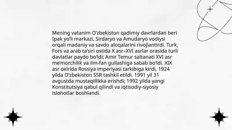 Mening vatanim O'zbekiston 4