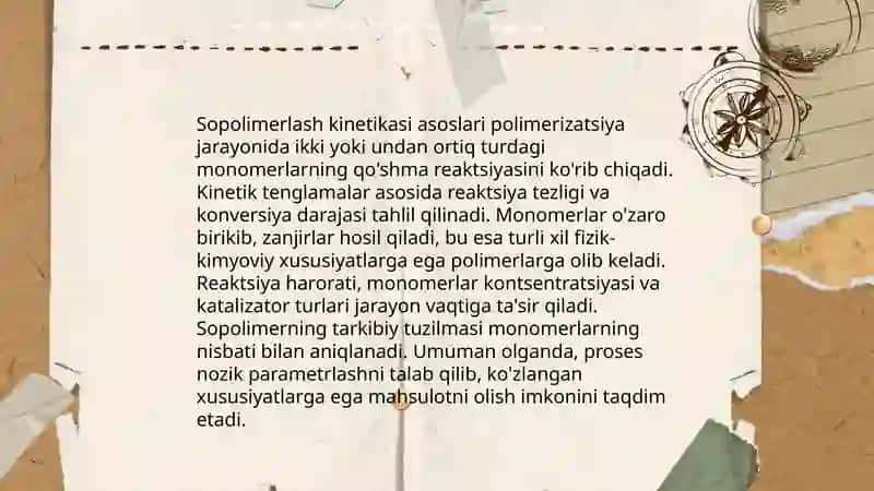 Sopolimerlash konstantalarini hisoblash usullar 4