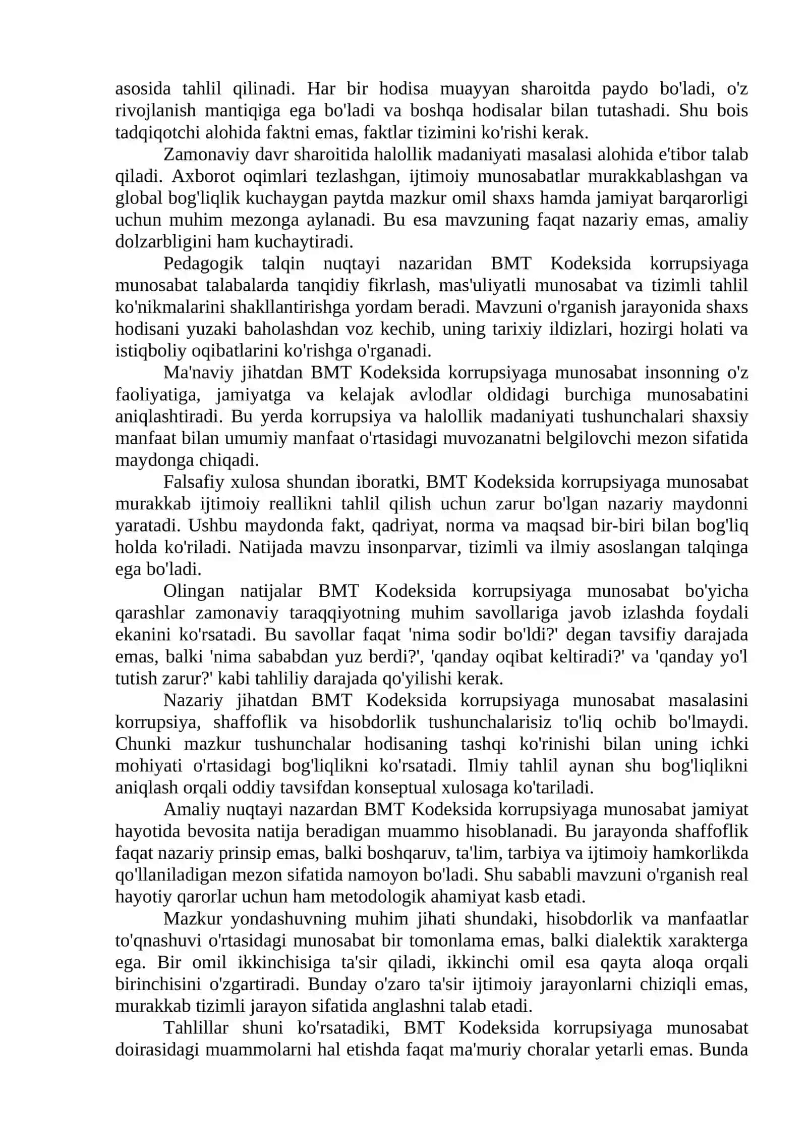 BMT KODEKSIDA KORRUPSIYAGA MUNOSABAT 4