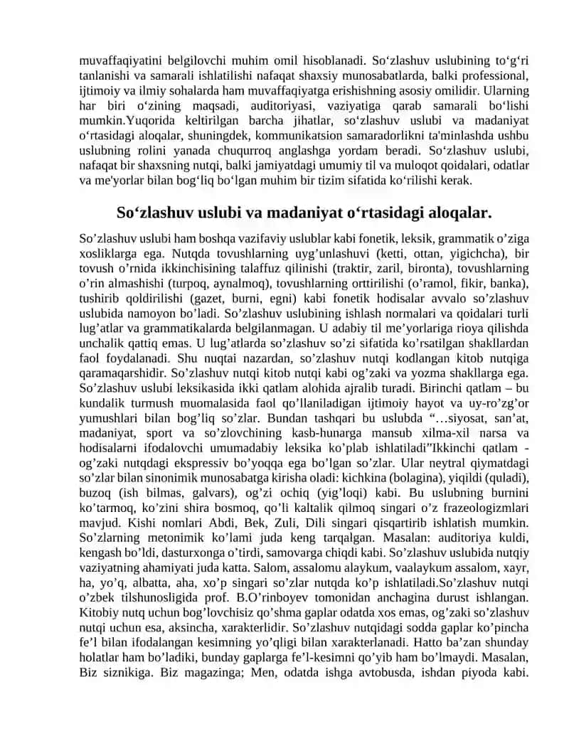 Soʻzlashuv uslubi 4