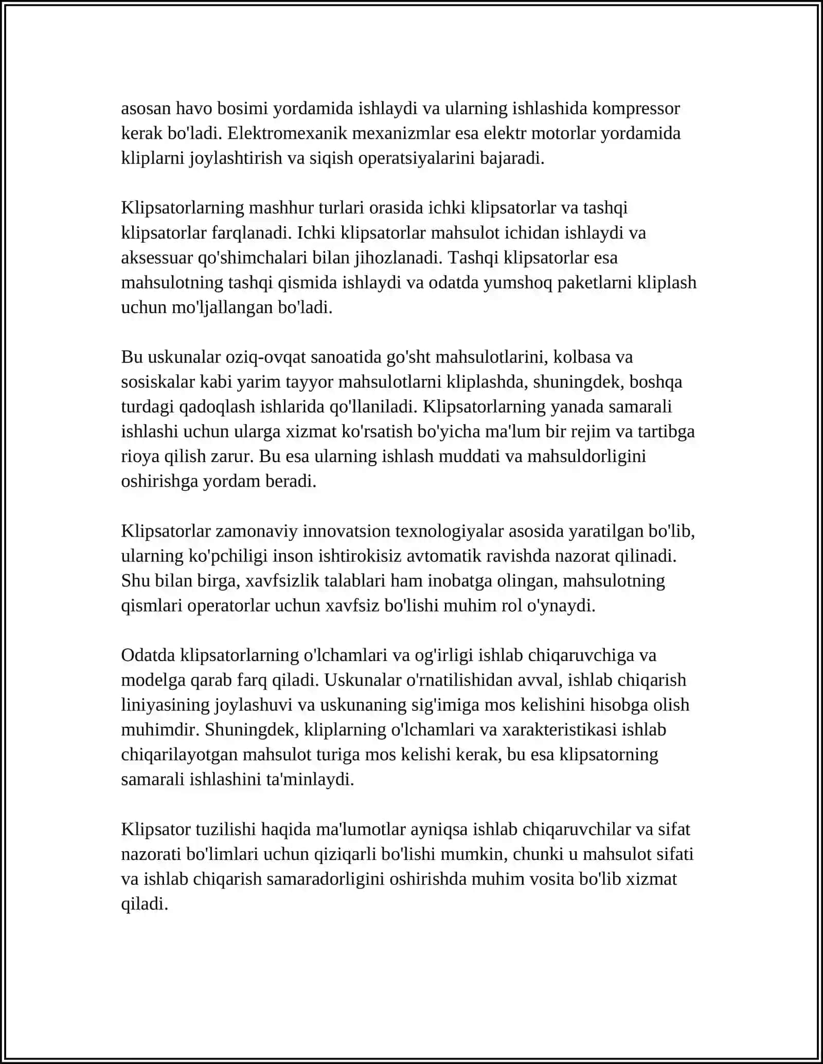 QADOQLASH UCHUN KLIPSATOR 4