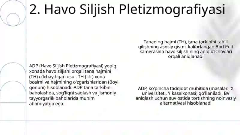 Tananing hajmini o'lchash usullari 4