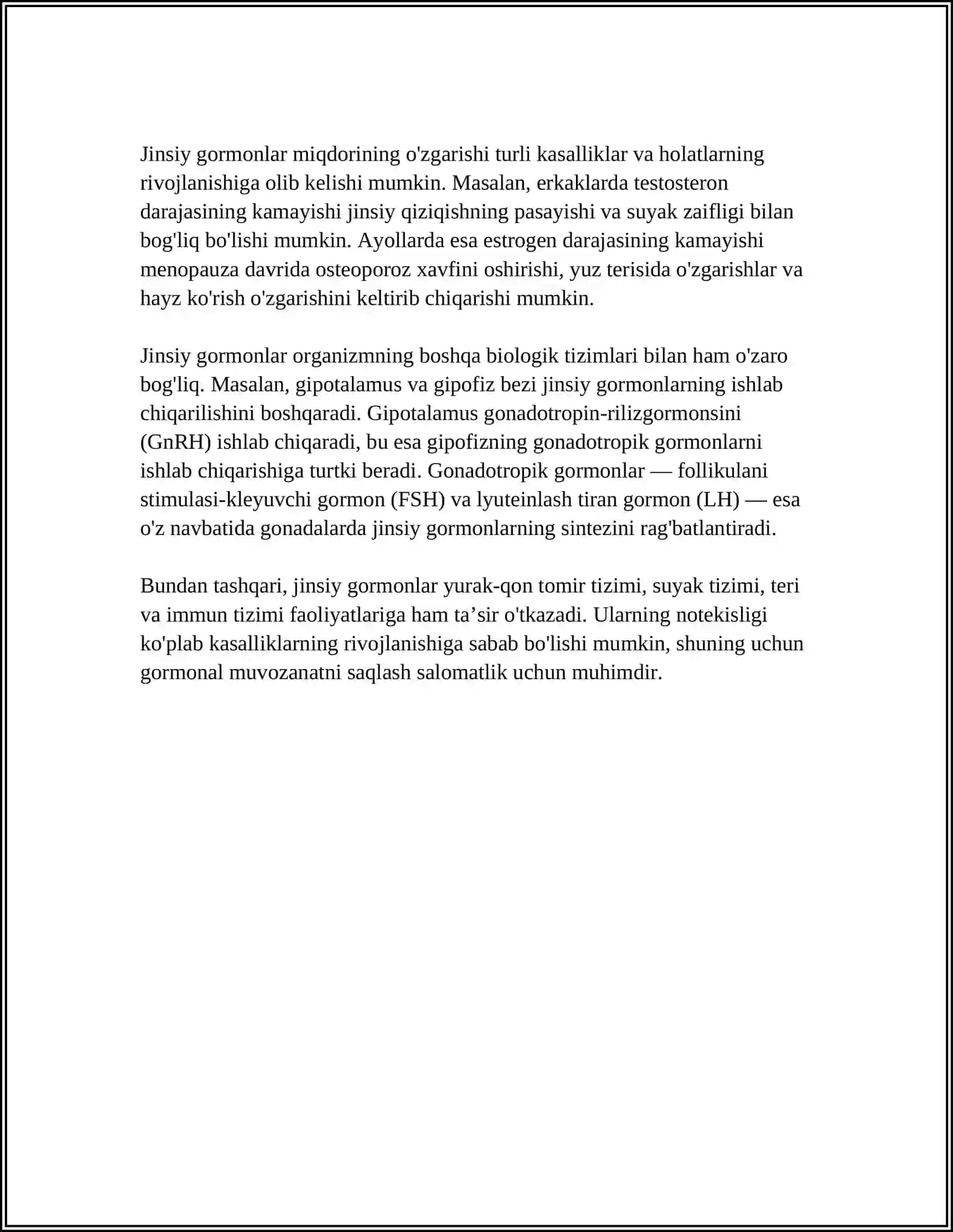 JINSIY GORMONLAR Referat 4