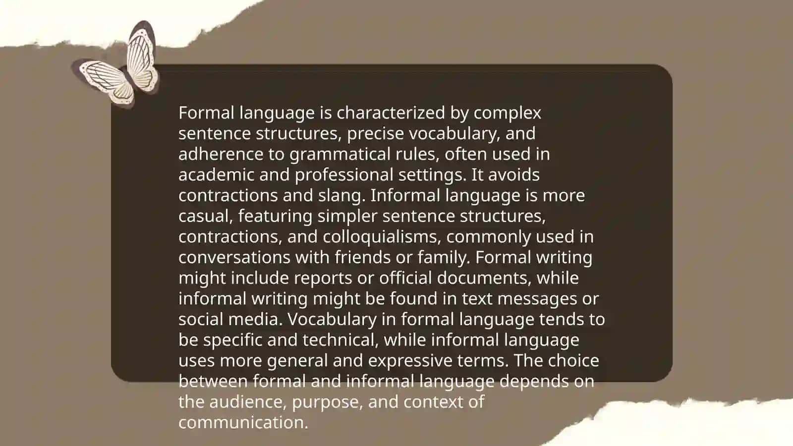 Formal and informal language 4