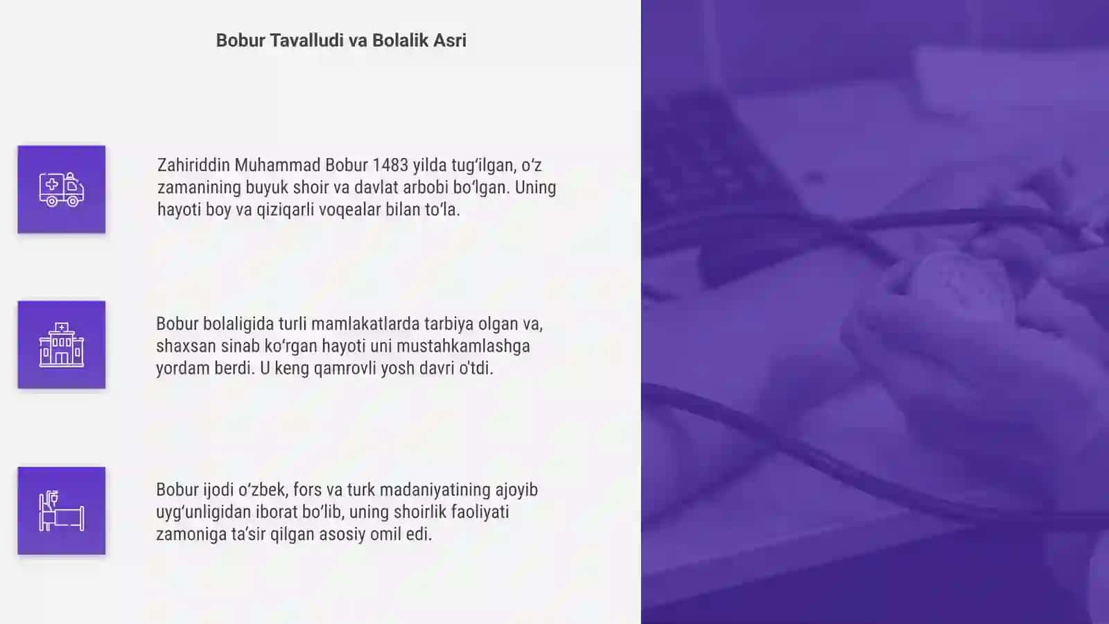 Zahiriddin Muhammad Bobur hayoti va ijodi haqida 4