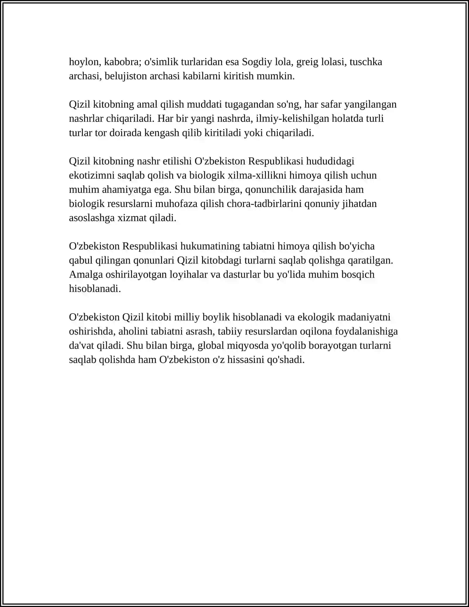 O'zbekiston "Qizil kitobi" 4