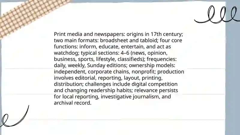 Plan: History of Mass Media 4
